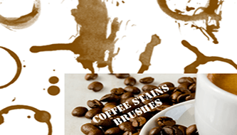 Пятна от кофе - реалистические кисти для фотошоп
