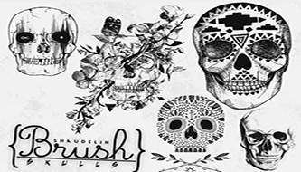 Бесплатные кисти для Photoshop в виде Черепа