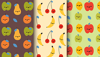 Коллекция фруктовых паттернов для вашего дизайна