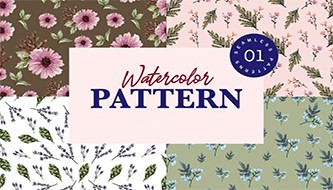 Впечатляющие акварельные Паттерны для вашего дизайна