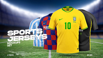 Підбірка PSD-MockUp файлів спортивних Футболок та Майок