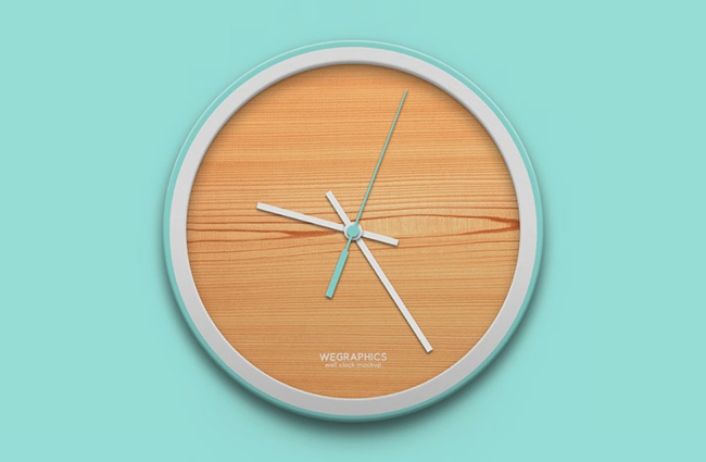 Mockup Wall Mounted Free Clock