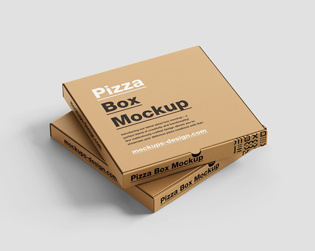 Pizza Box Packaging Mockup