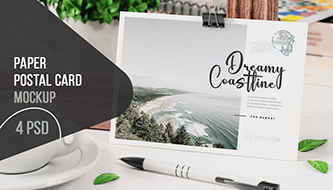 Selection of MockUp PSD Postcards