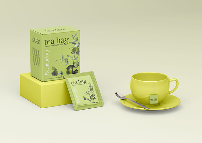 Tea Bag Sachet Mockup