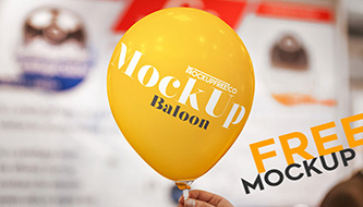 Ефектні мокапи у форматі PSD повітряних кульок