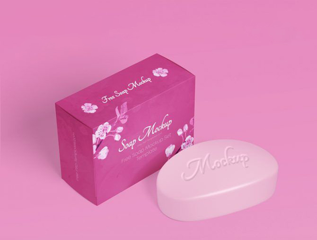 2 Soap Mockups with Packaging Boxes