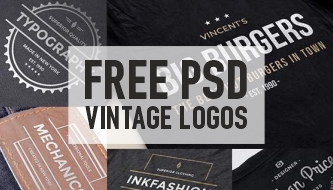 Free vintage logos (PSD)