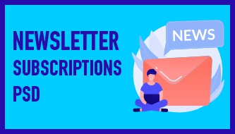 newsletter subscriptions PSD