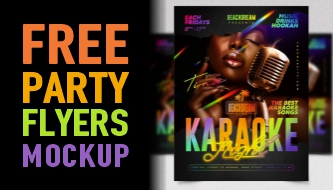 FREE Party flyers MockUp (PSD)