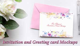 Invitation and Greeting card Mockups