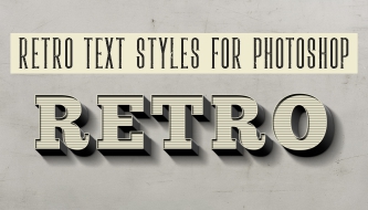 Retro text styles for photoshop