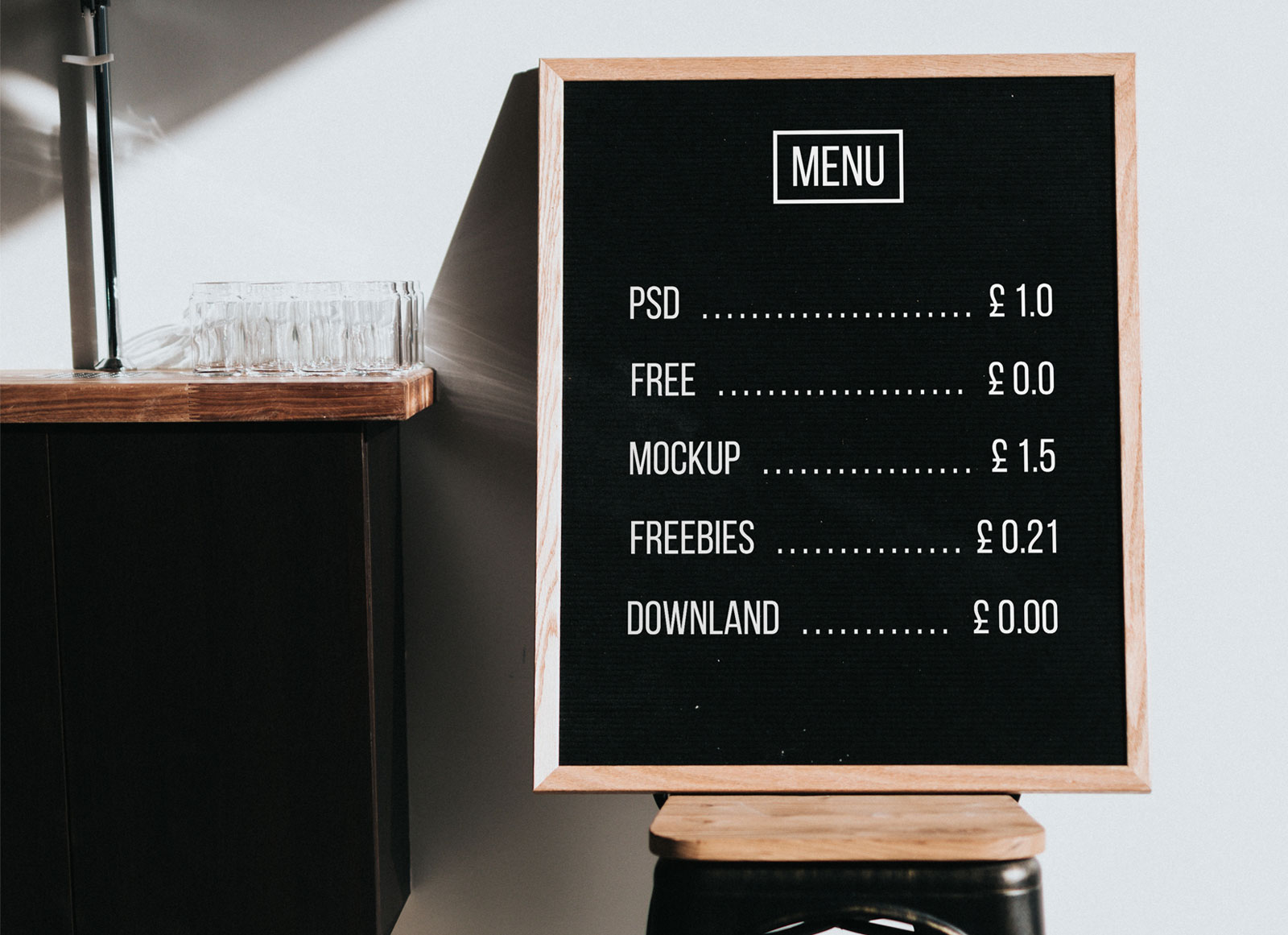 Free Chalkboard Mockup