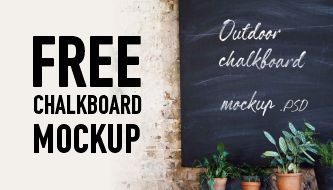 Free Chalkboard Mockup