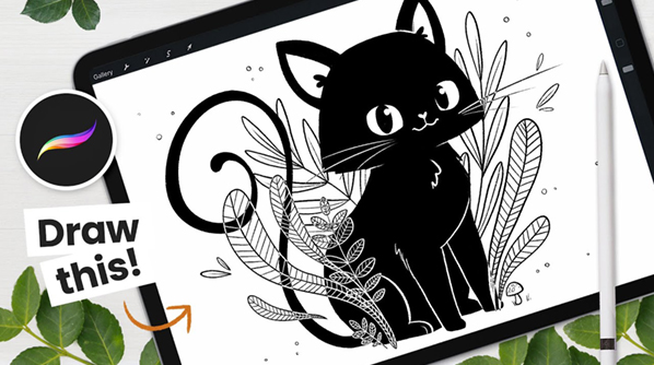 How To Draw A Witchy Cat In Procreate