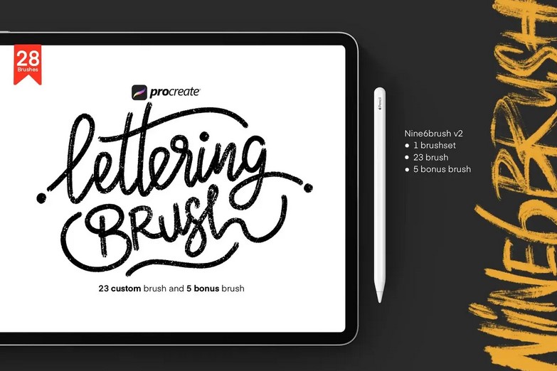 Free Custom Procreate Lettering Brush
