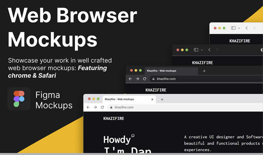 Web Browser Mockup Templates (Figma)