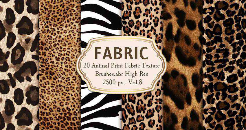 20 Animal Print Fabric Brushes