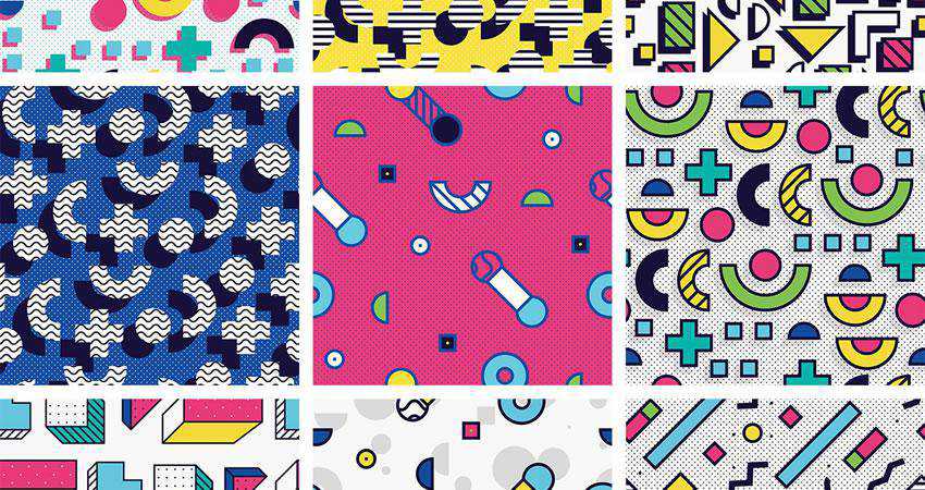 8-bit Memphis Patterns Pack