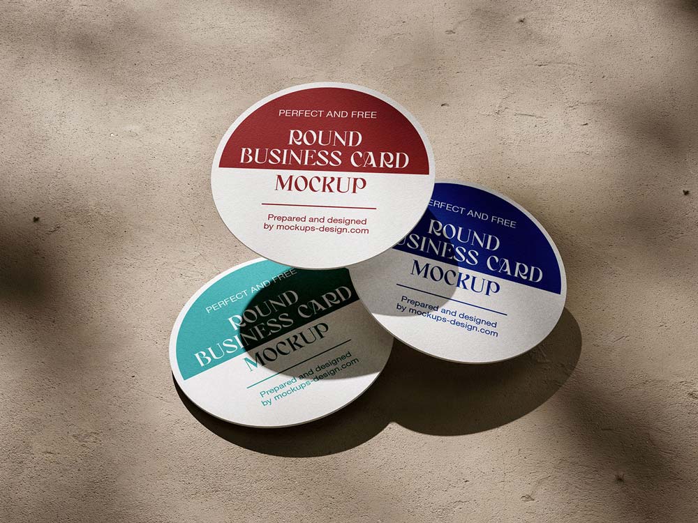 Circle Business Card Mockup