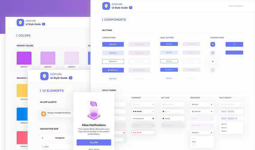 Eggplore Figma UI StyleGuide