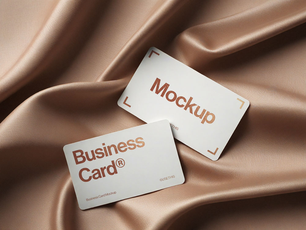 Fabric Business Card Mockups