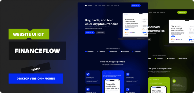 Free Figma Finance Website Template (with Crypto Twist)