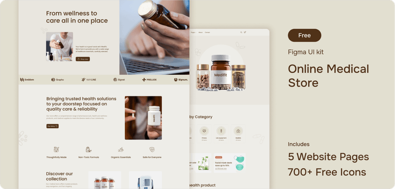 Free Figma Medicine Website Template