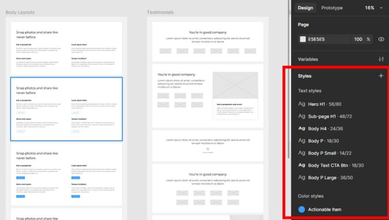 Leverage Styles for Typography and Color