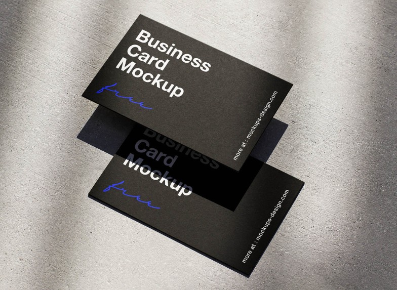 Free Grid Business Cards Mockup PSD