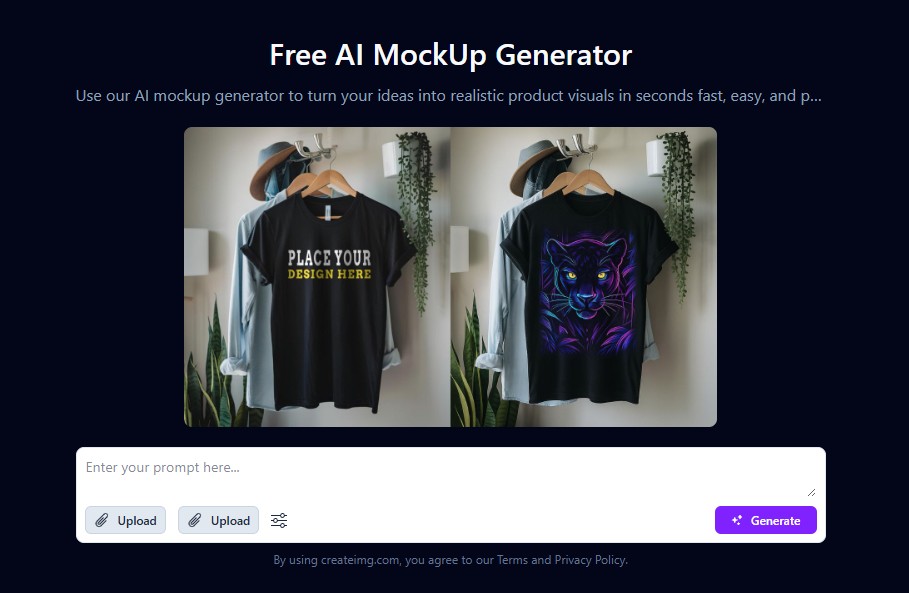 Createimg — Free AI MockUp Generator
