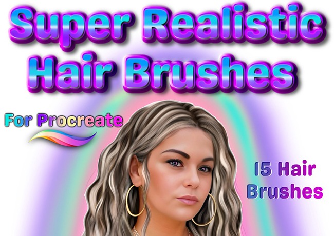 3 free realistic hair brushes