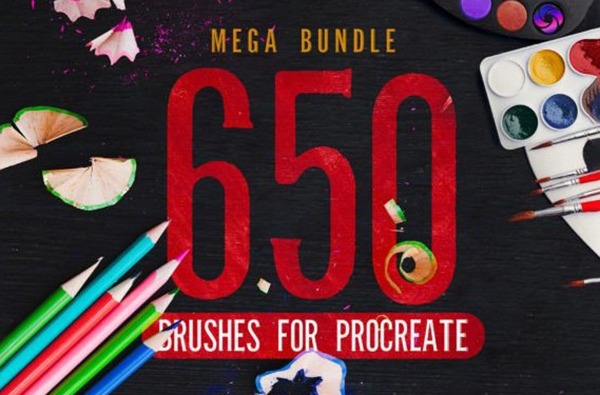 650 Procreate Brushes Mega Bundle