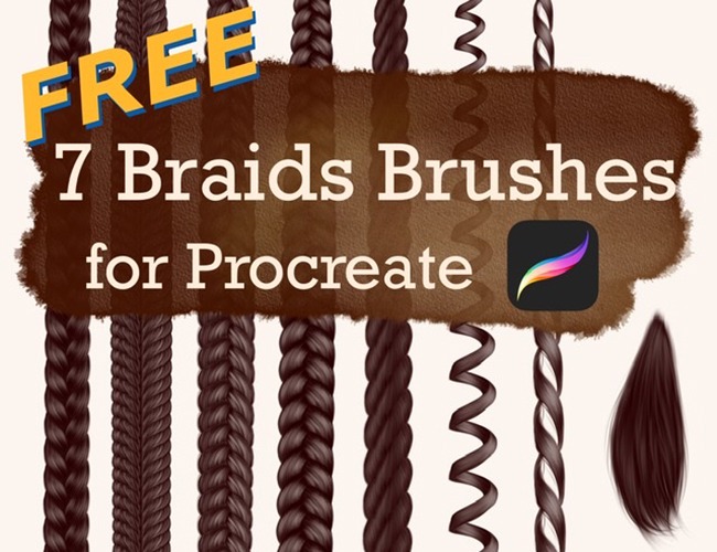 Free Braids Brushes for Procreate