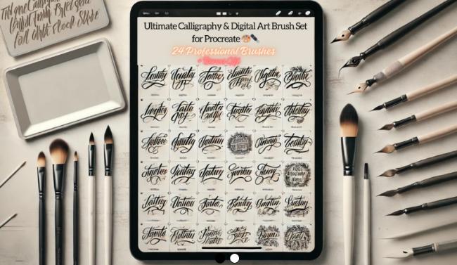 Calligraphy & Digital Art Brush Set for Procreate