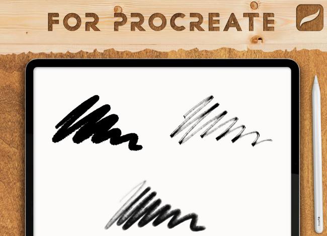 Charcoal Brushes for Procreate