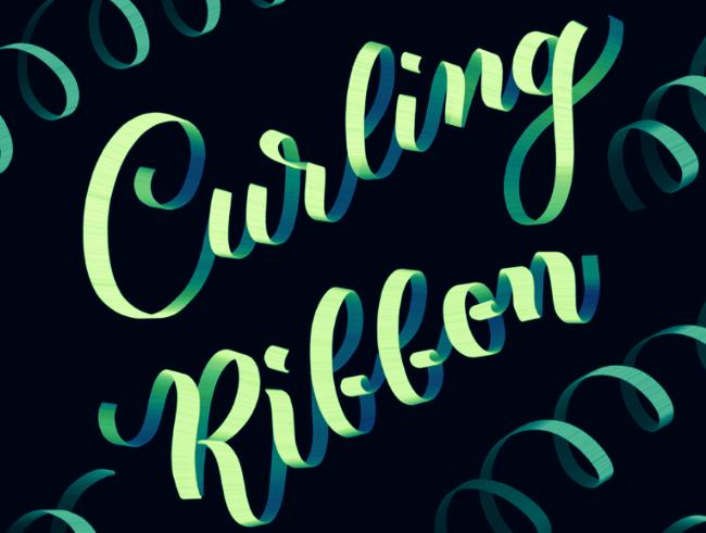 Curling Ribbon Calligraphy Brush for Procreate