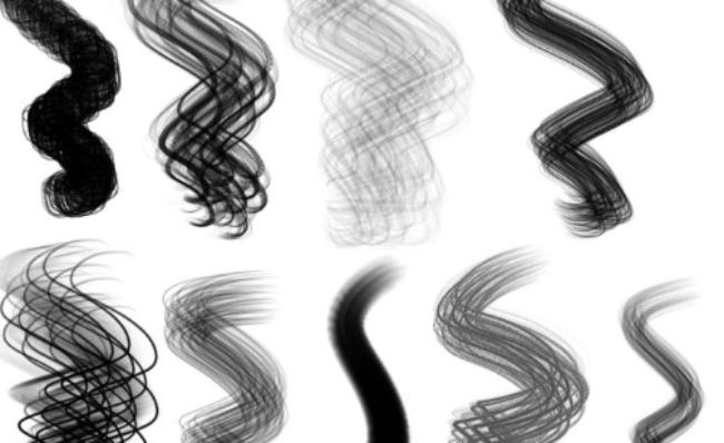 Free Hair Brush Set for Procreate