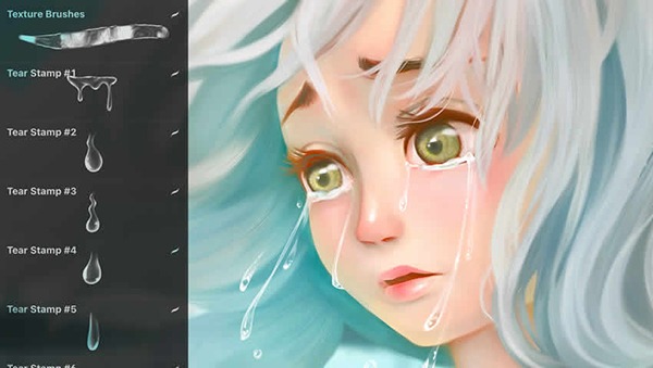 Free Tears Brushes for Procreate (Realistic)💧