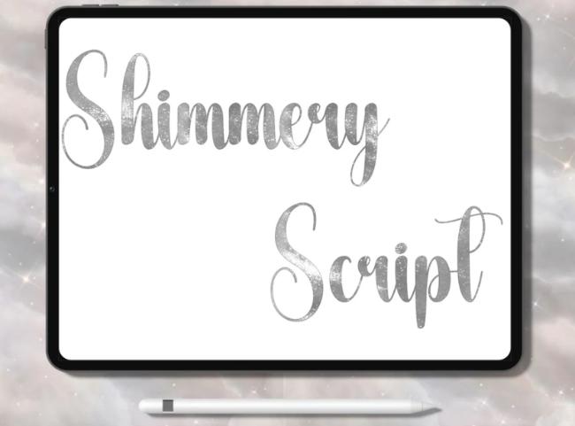 Glitter Calligraphy Brush for Procreate