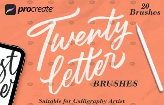 Procreate Art Font Handwriting Brushes