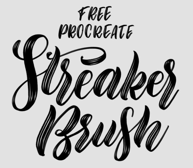 Streaker Brush for Procreate iPad Lettering and Calligraphy
