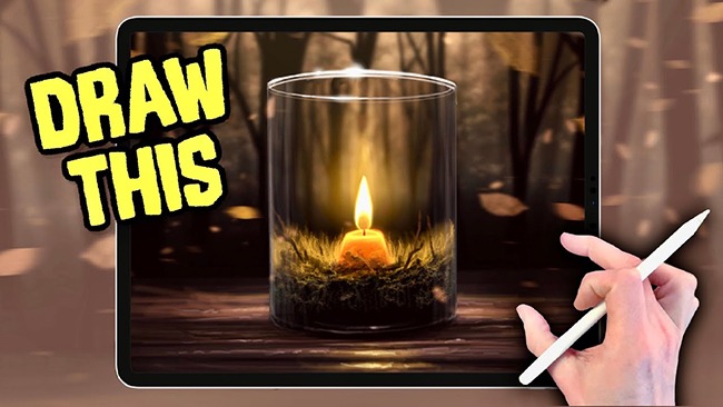 Draw a Cozy Autumn Candle Flame in Procreate