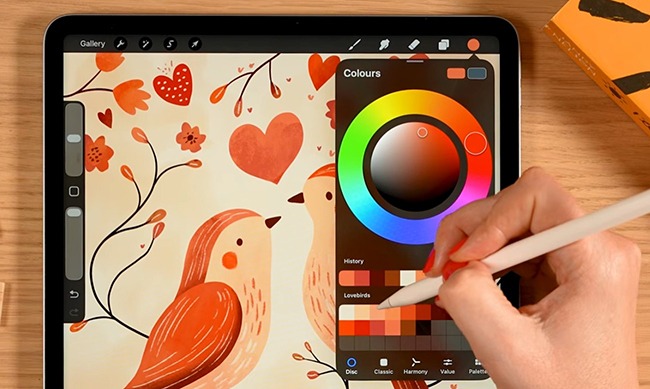 Procreate Tutorial: How to Draw Love Birds for Cards, Gifts & Digital Art
