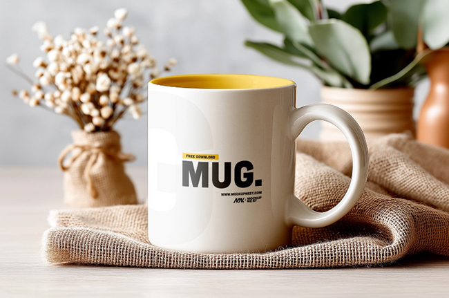 Free Ceramic Mug Mockup