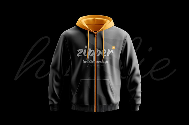 Free Zipper Hoodie Mockup