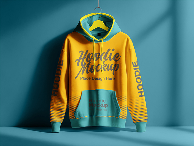 Long Sleeves Hoodie Mockup