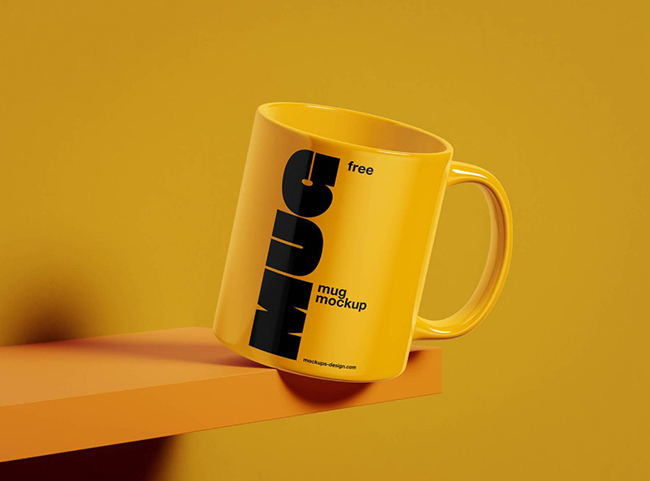 Mug on the Shelf Mockup