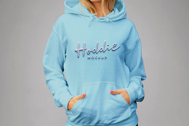 Woman Hoodie Mockup