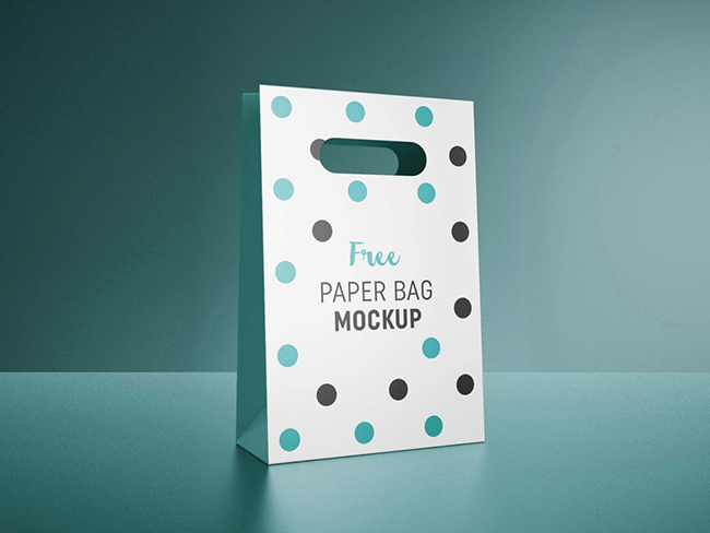 Free Gift Bag Mockup